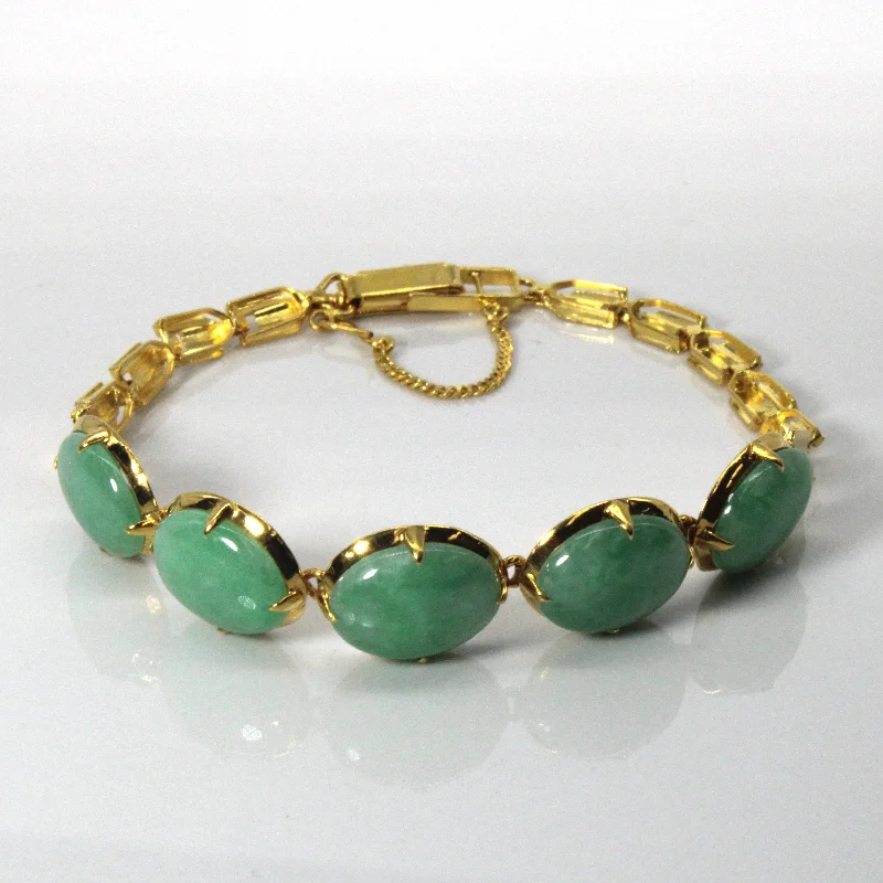 Jadeite Chain Bracelet | 13.75ctw | 7"|