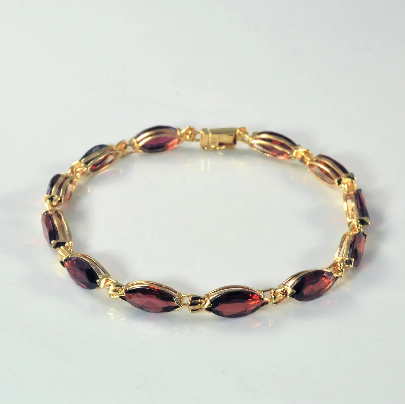 Marquise Garnet Tennis Bracelet | 10.00ctw |  7" |