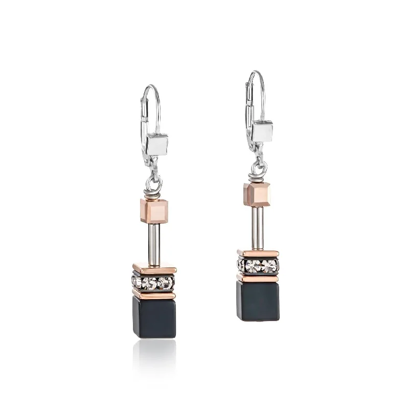 Coeur De Lion Swarovski®Crystals GeoCUBE® Black Earrings