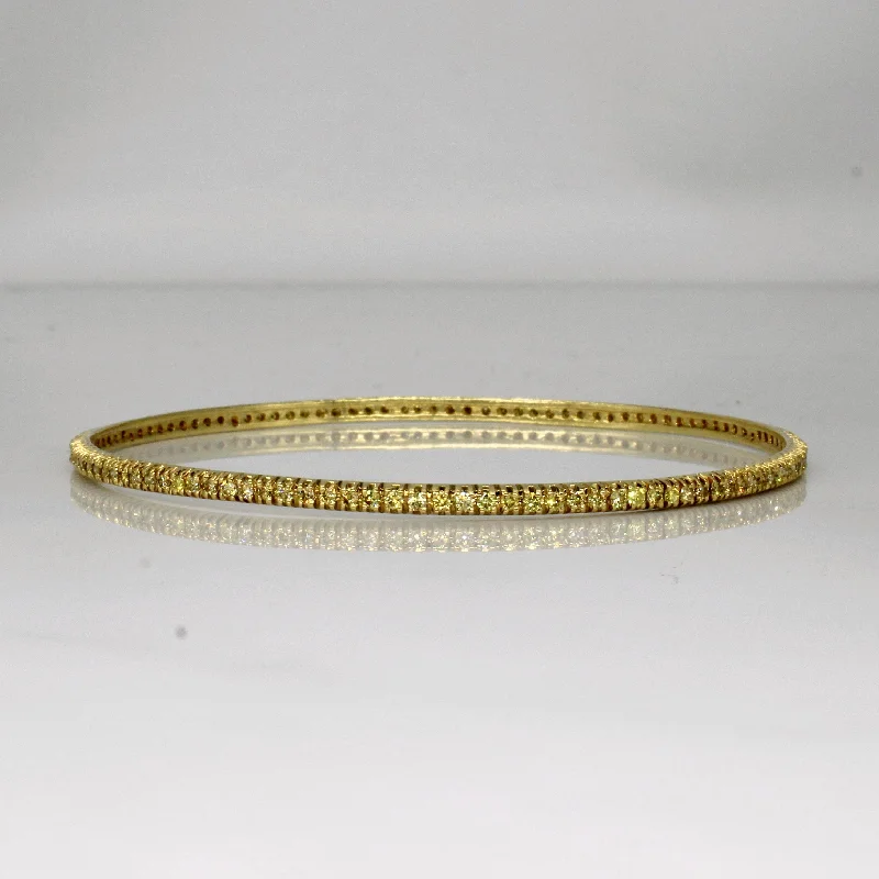 Fancy Yellow Diamond Bangle | 2.36ctw | 9" |