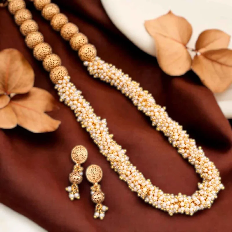 Golden Navleen Antique Jewellery Set - New Arrival