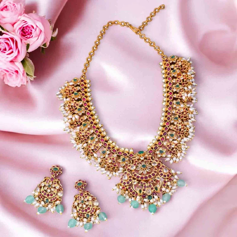 Multicolor Neena Antique Jewellery Set