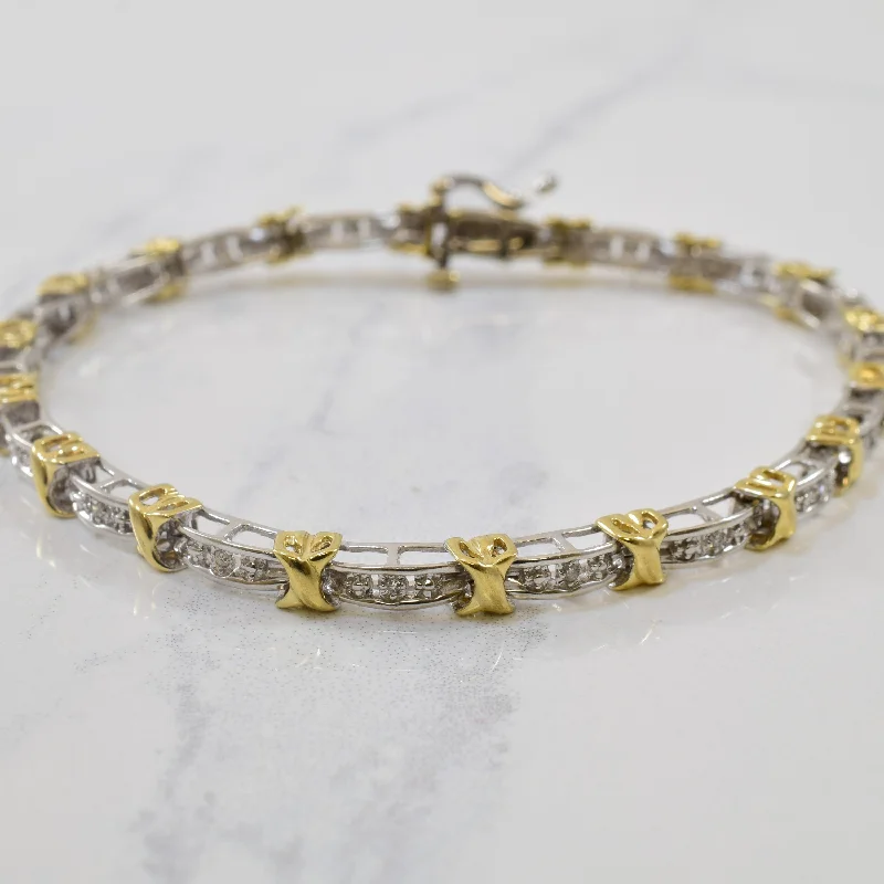 Diamond X Link Bracelet | 0.09ctw | 7.25" |