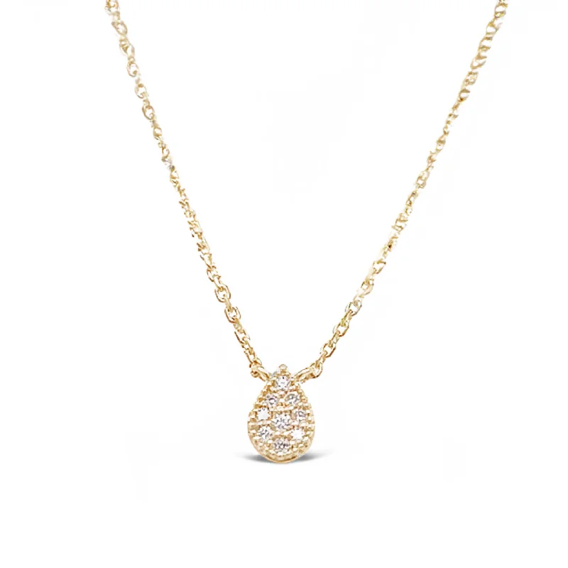 Arabesque Diamond Pear Pendant