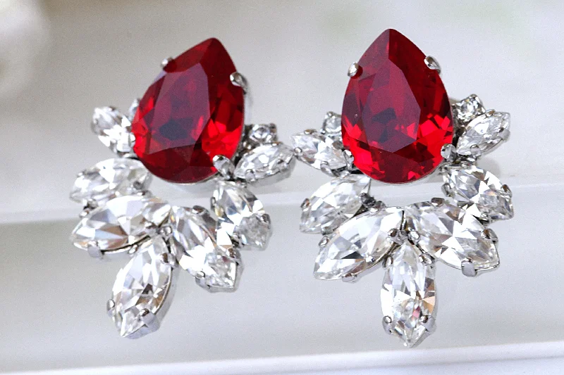 RUBY RED EARRINGS