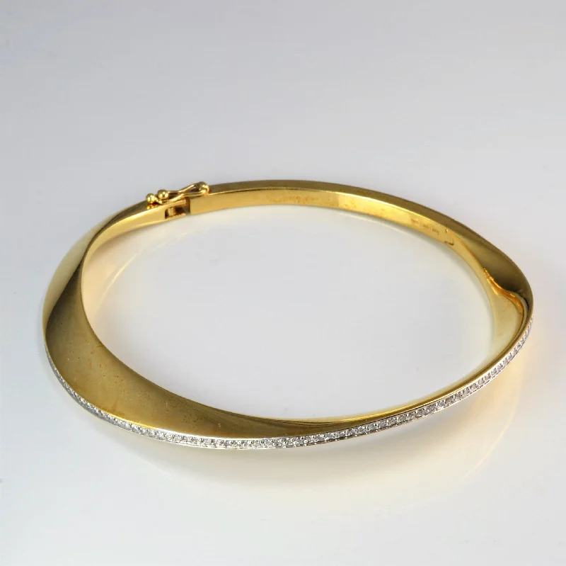 Diamond Wide Bangle Bracelet | 0.75 ctw |