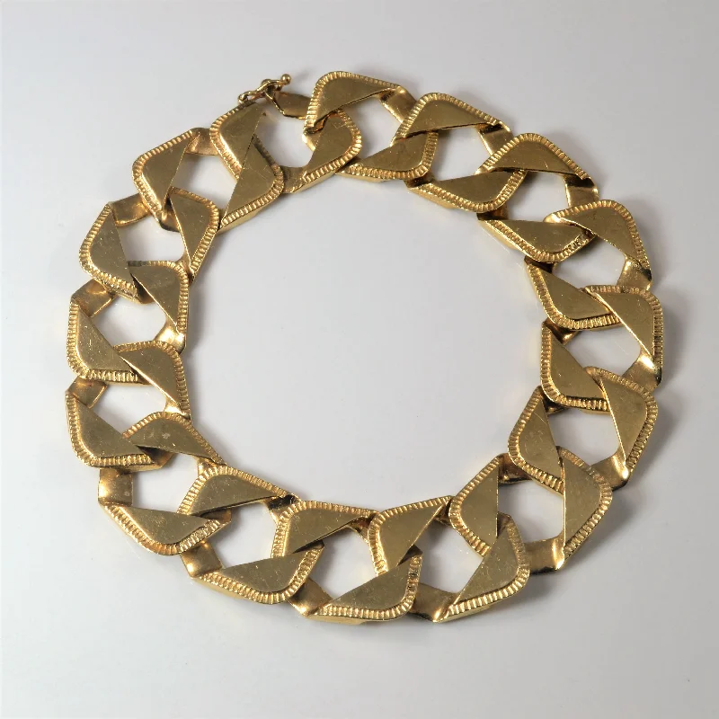 Large Box Curb Link Chain Bracelet | 8" |