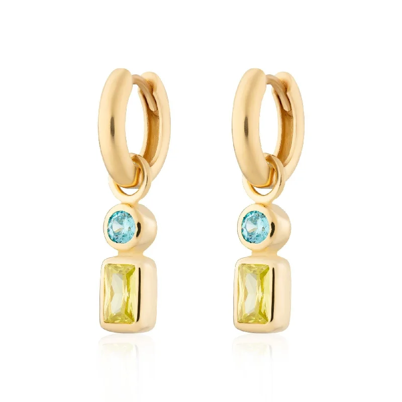 Scream Pretty Still Ocean Charm Hoop Earrings