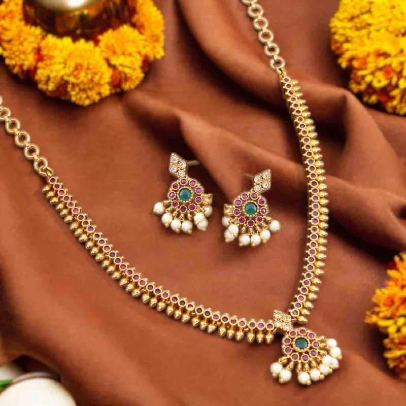 Multicolor Kirat Antique Jewellery Set - New Arrival