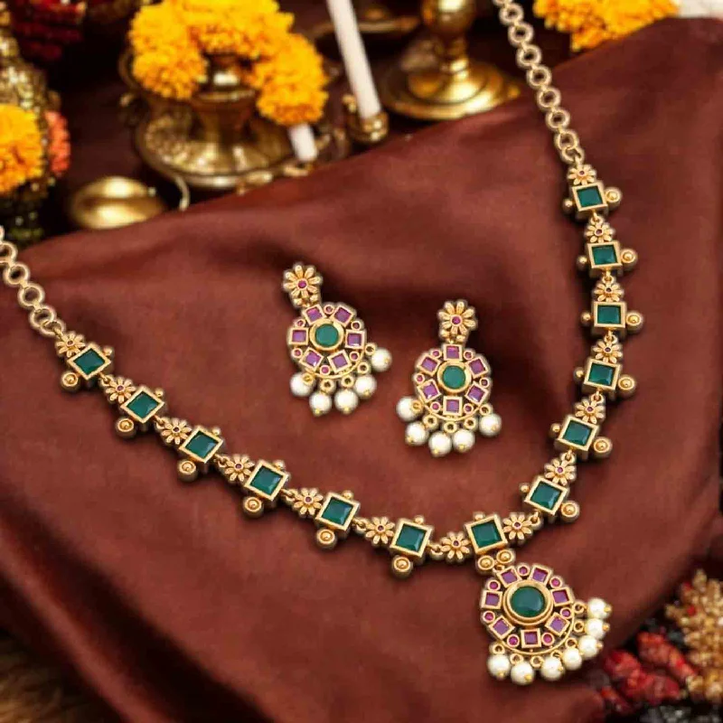 Multicolor Kanwal Antique Jewellery Set - New Arrival