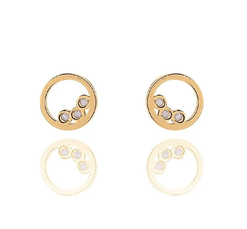 Unique & Co 9ct Gold Open Circle with Zirconia