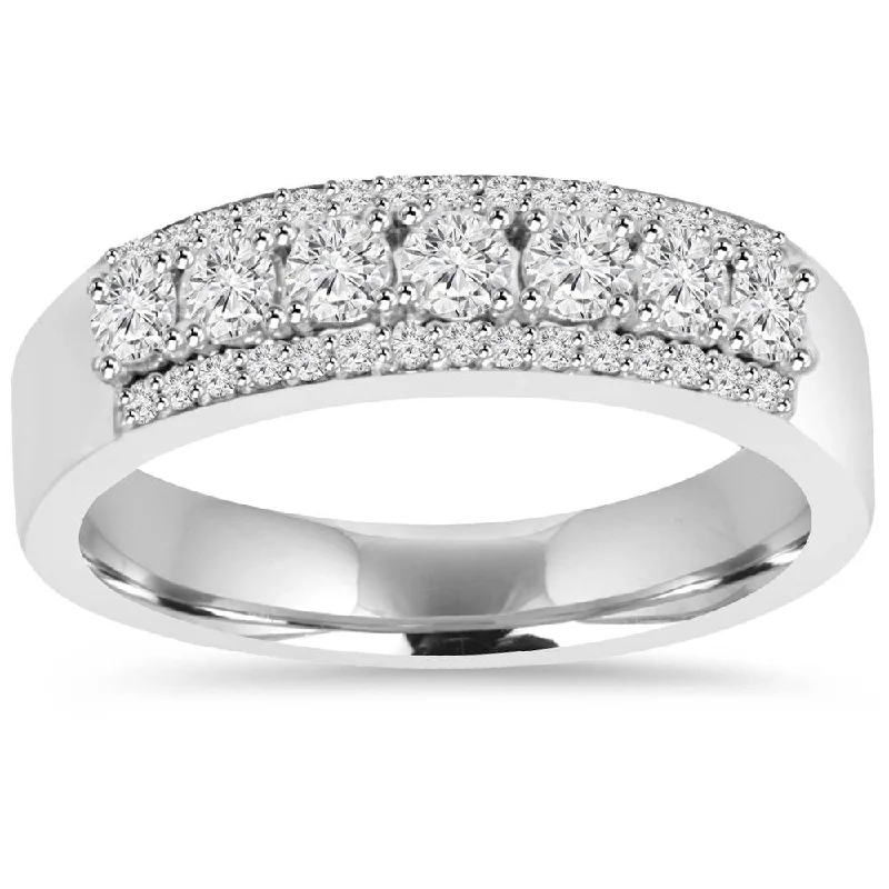 3/4ct Diamond Wedding Ring White Gold