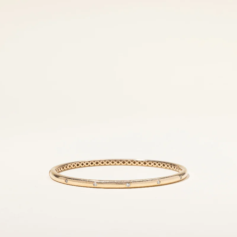 Flush Set Diamond Bangle | 0.10ctw | 7" |