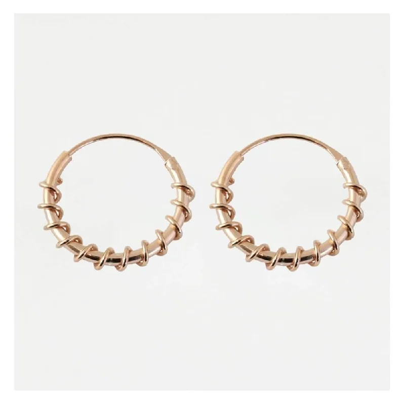 Kingsley Ryan Rose Gold Vermeil Rope Twist Hoop Earrings