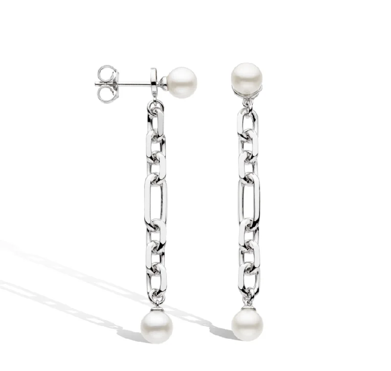 Kit Heath Revival Astoria Figaro Pearl Chain Link Drop Earrings