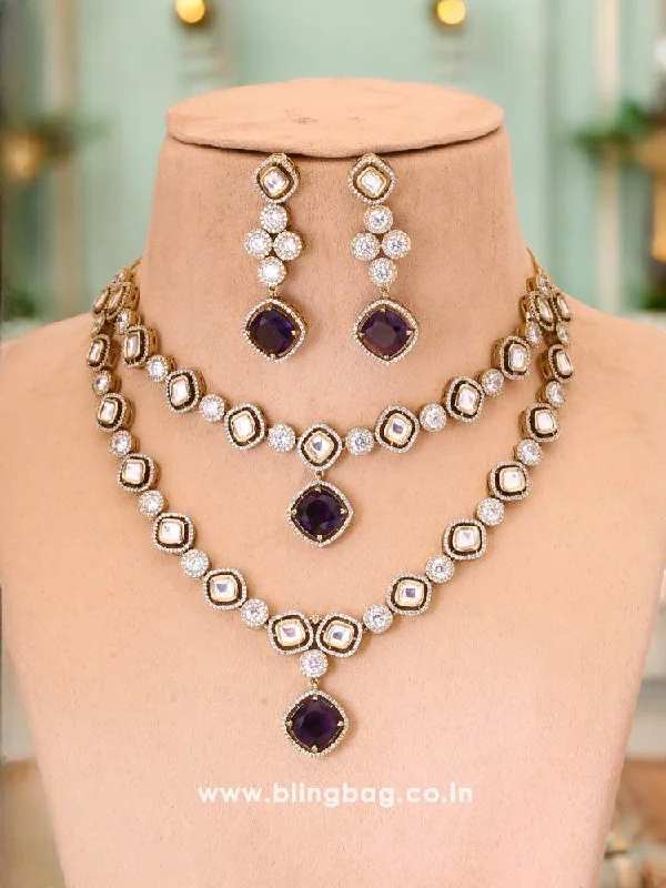 Purple Daiko Victorian Jewellery Set - New Arrival