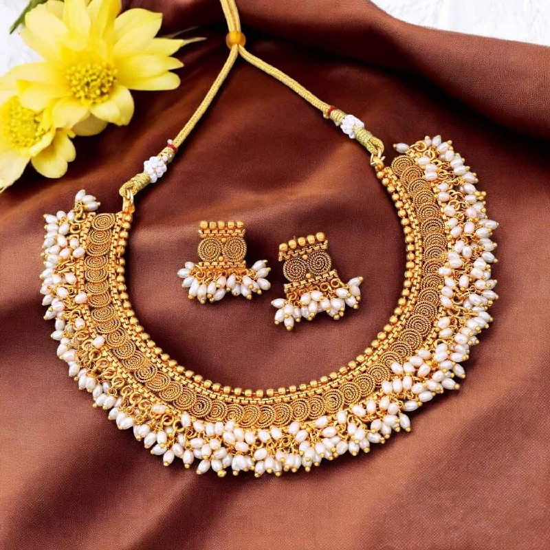 Golden Chhavi Antique Jewellery Set - New Arrival