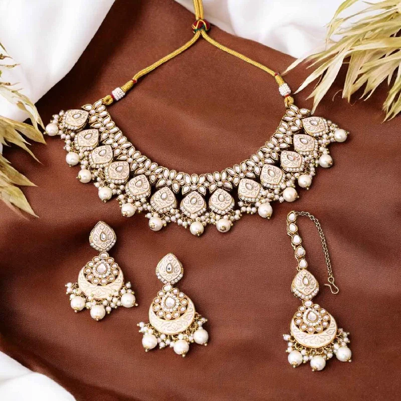 Ivory Dharvi Kundan Jewellery Set