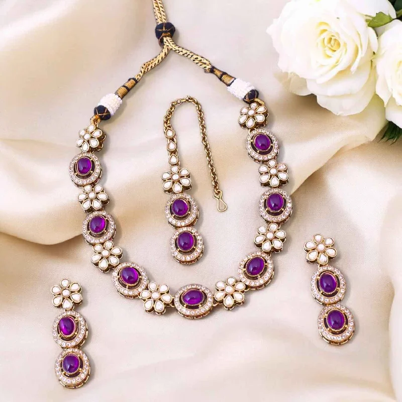 Purple Darina Victorian Jewellery Set