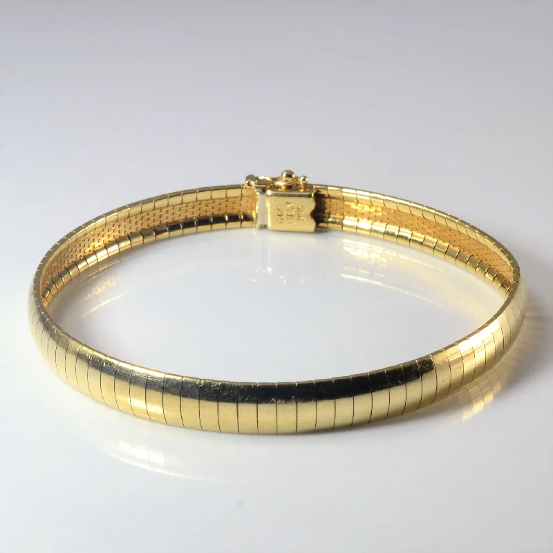 Italian Gold Flat Wire Flex Bracelet | 7" |