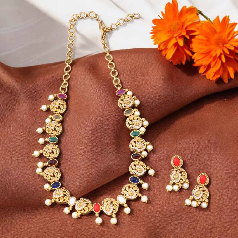 Multicolor Phulvi Antique Jewellery Set - New Arrival