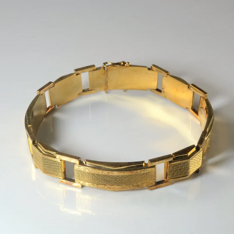 Heavy Link Gold Bracelet | 7.5" |