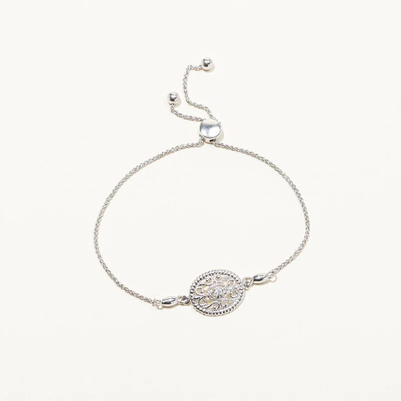 Filigree Diamond Chain Bracelet | 0.06ctw | 9"|