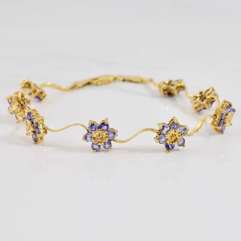 Floral Tanzanite Bracelet | SZ 7.5" |