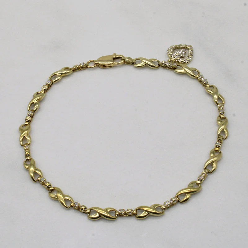 Diamond Link Bracelet | 0.05ctw | 7.5" |