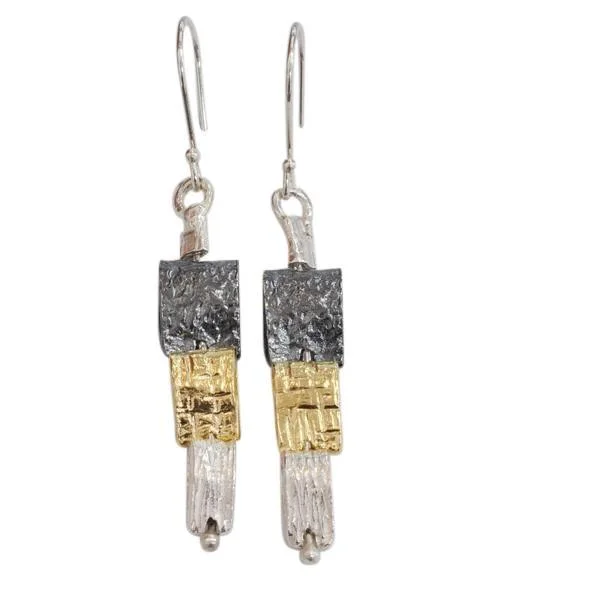 Textured Graduated Teardrop Drop Earrings