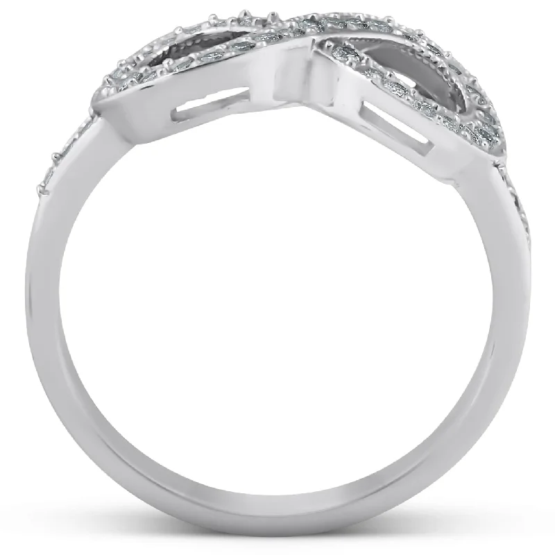 1/3ct Diamond Infinity Ring White Gold