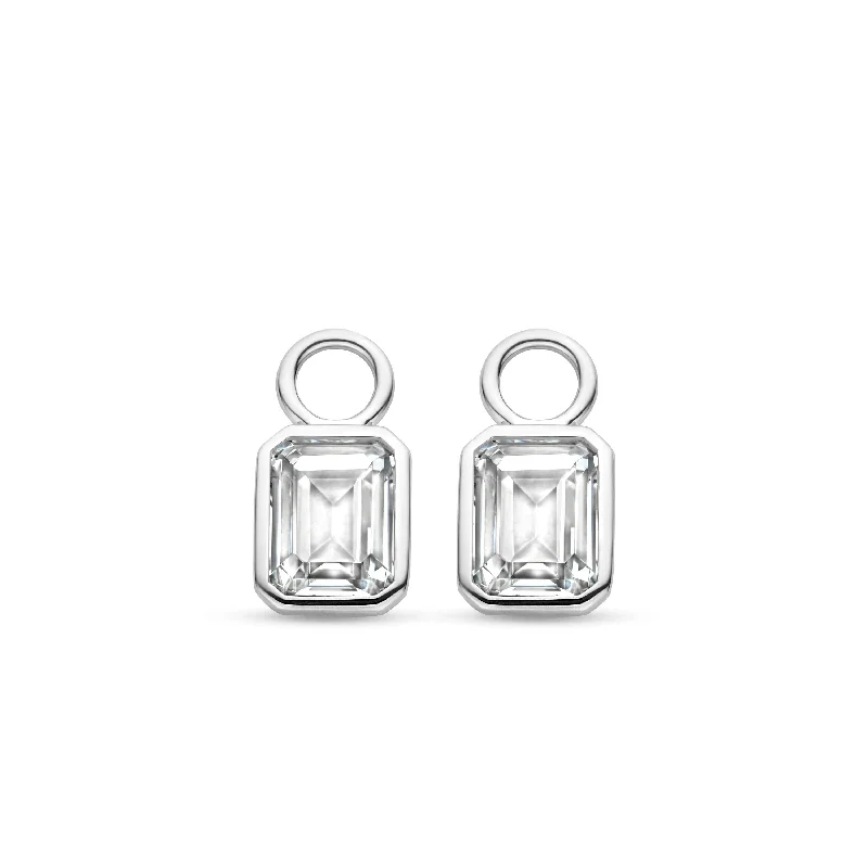 Ti Sento Sterling Silver Ear Cubic Zirconia Charms