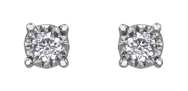 9ct White Gold 0.35ct Diamond Stud Earrings