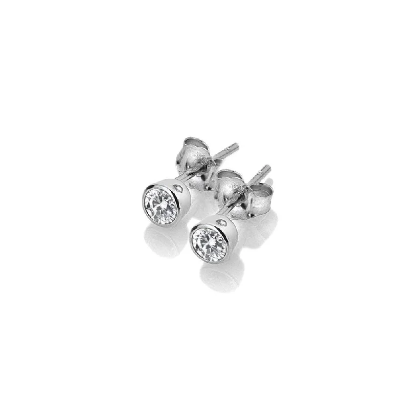 Hot Diamonds Silver Tender White Topaz Earrings