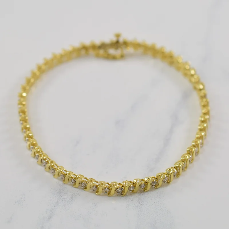 Diamond Tennis Bracelet | 1.10 ctw | SZ 7.5" |