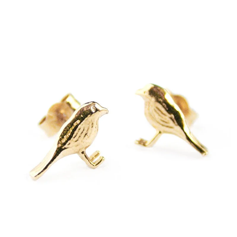 Alex Monroe Little Robin Stud Earrings