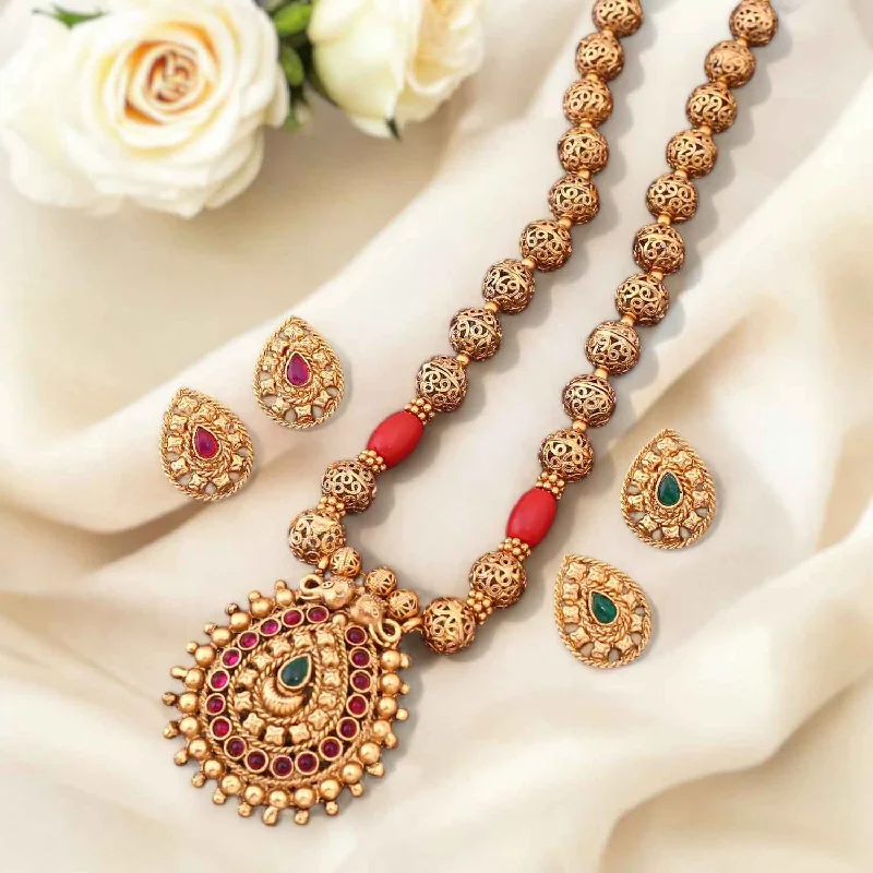 Nirguna Reversible Temple Jewellery Set- New Arrival