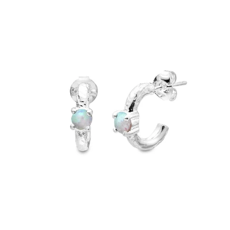 Sea Gems Opalite Mini Hoop Earrings