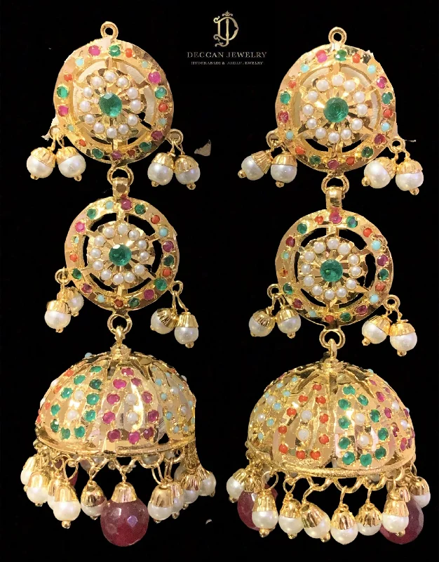 DER362 Hira jhumka ( READY TO SHIP )