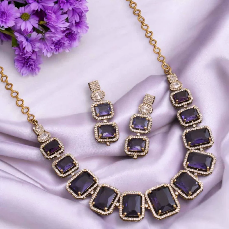 Purple Valiena Victorian Jewellery Set - New Arrival