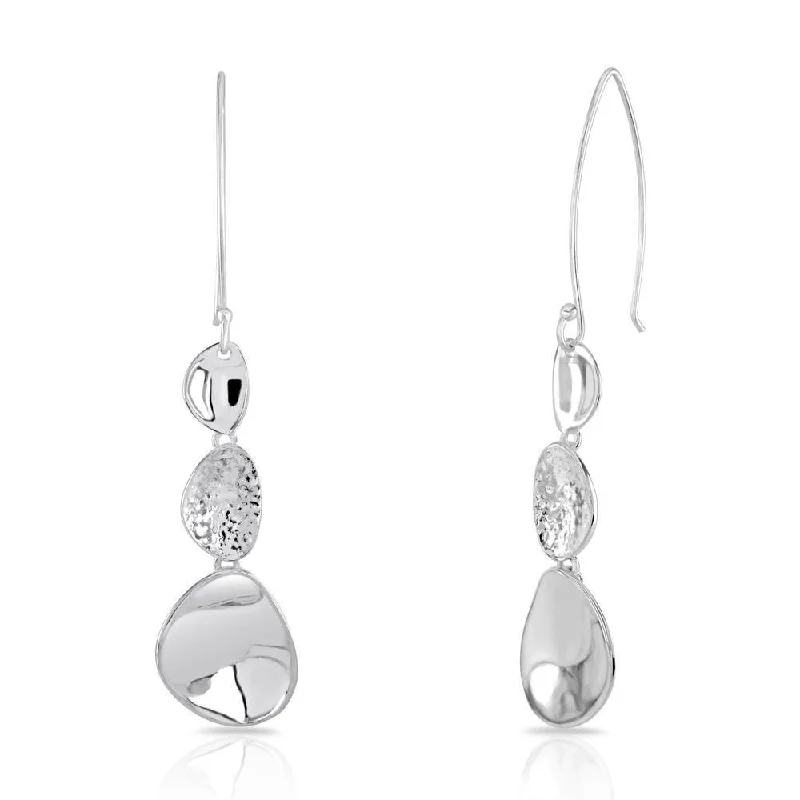 Sea Gems Silver Stacking Reflection Earrings