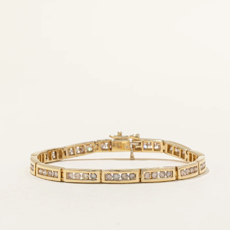 Flush Set Diamond Bracelet | 2.67ctw | 7" |