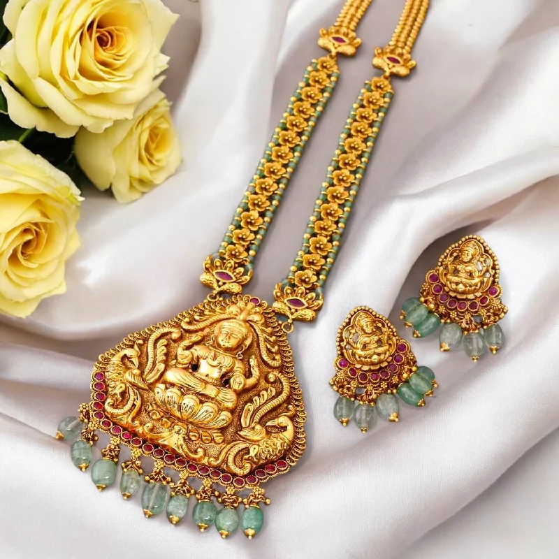 Golden Mangala Temple Jewellery Set- New Arrival