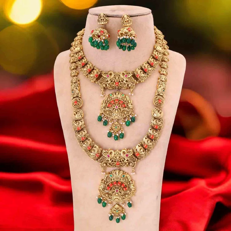 Multicolor Shaviyan Bridal Temple Jewellery Set- New Arrival