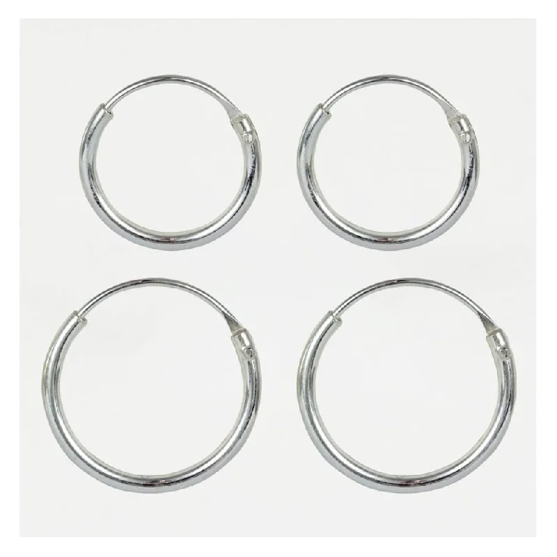 Kingsley Ryan Sterling Silver Plain Hoop Sleeper Earrings