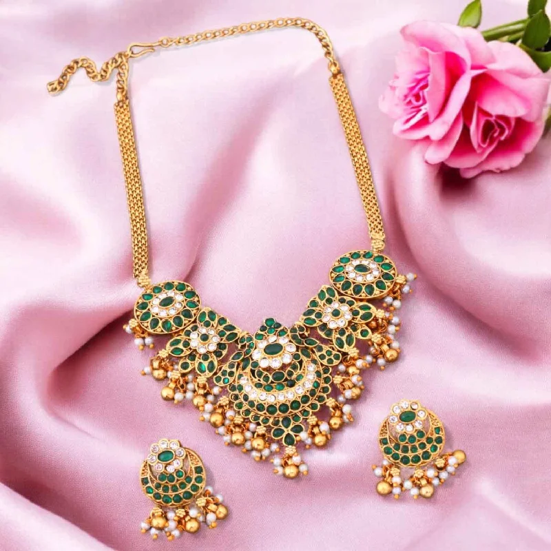 Emerald Babita Antique Jewellery Set - New Arrival