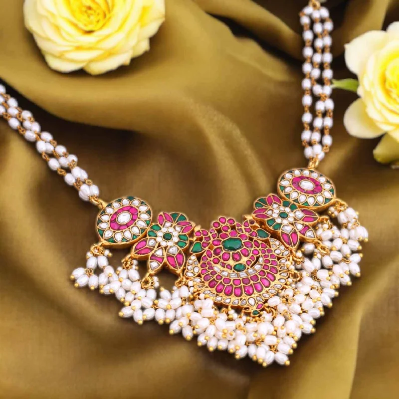 Multicolor Gurjot Antique Jewellery Set - New Arrival