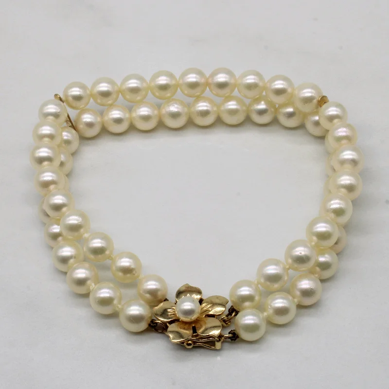 Flower Pearl Bracelet | 7.5" |