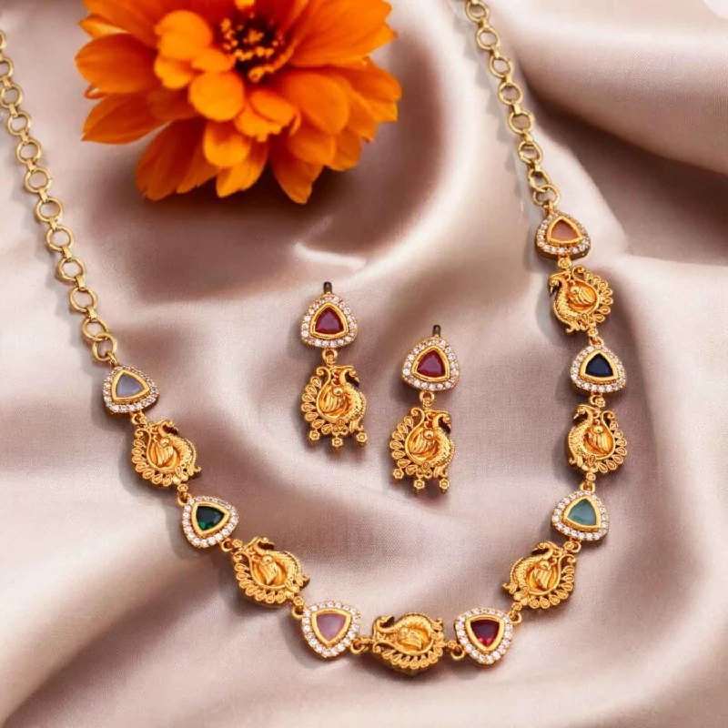 Multicolor Rasmi Antique Jewellery Set - New Arrival