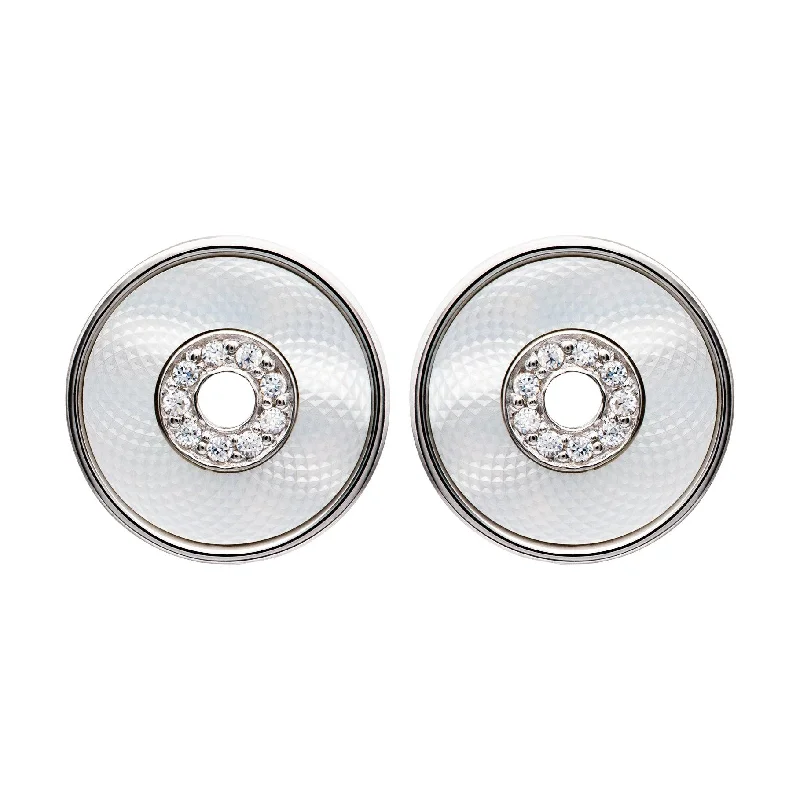 Unique & Co Mother of Pearl Stud Earrings